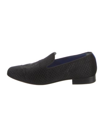 Hadleigh's Velvet Embroidered Accent Loafers