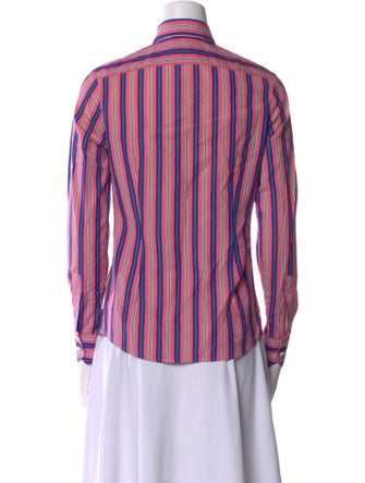 Hadleigh's Printed Long Sleeve Button-Up Top