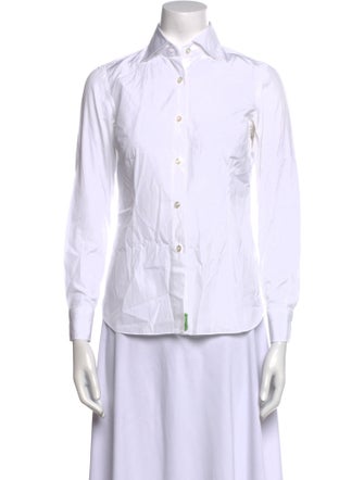 Hadleigh's Three-Quarter Sleeve Button-Up Top