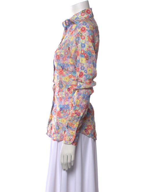 Hadleigh's Printed Long Sleeve Button-Up Top