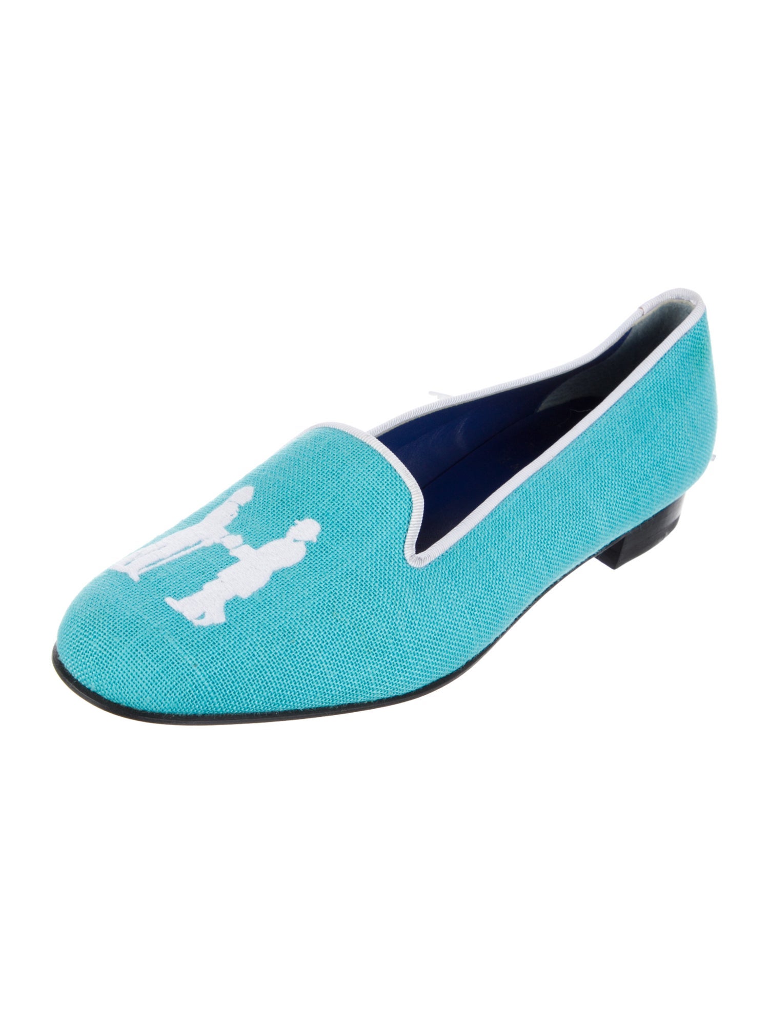 Hadleigh's Graphic Print Embroidered Accent Loafers