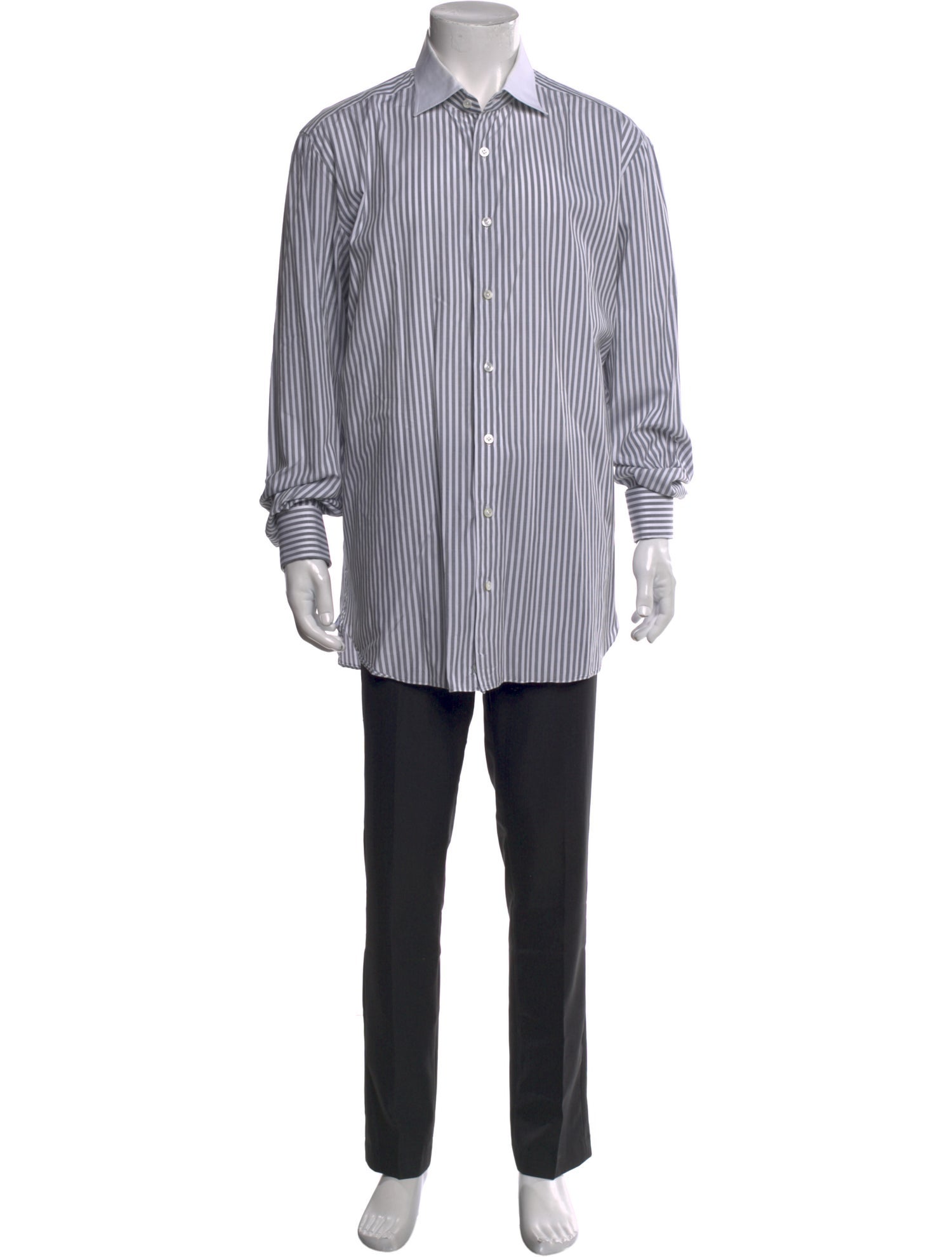 Hadleigh's Striped Long Sleeve Dress Shirt