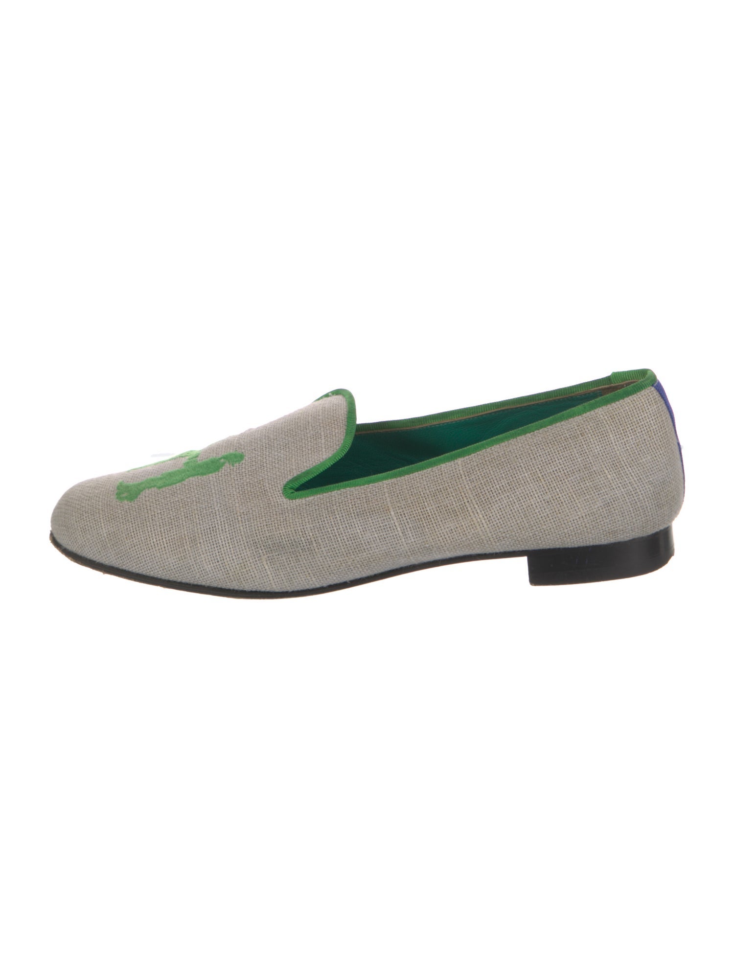Hadleigh's Canvas Embroidered Accent Loafers