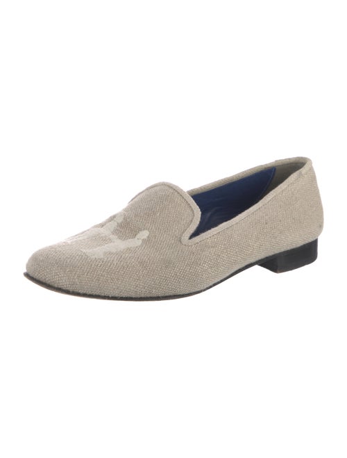 Hadleigh's Canvas Embroidered Accent Loafers