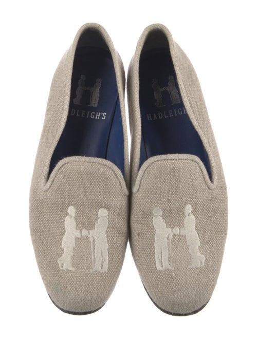 Hadleigh's Canvas Embroidered Accent Loafers