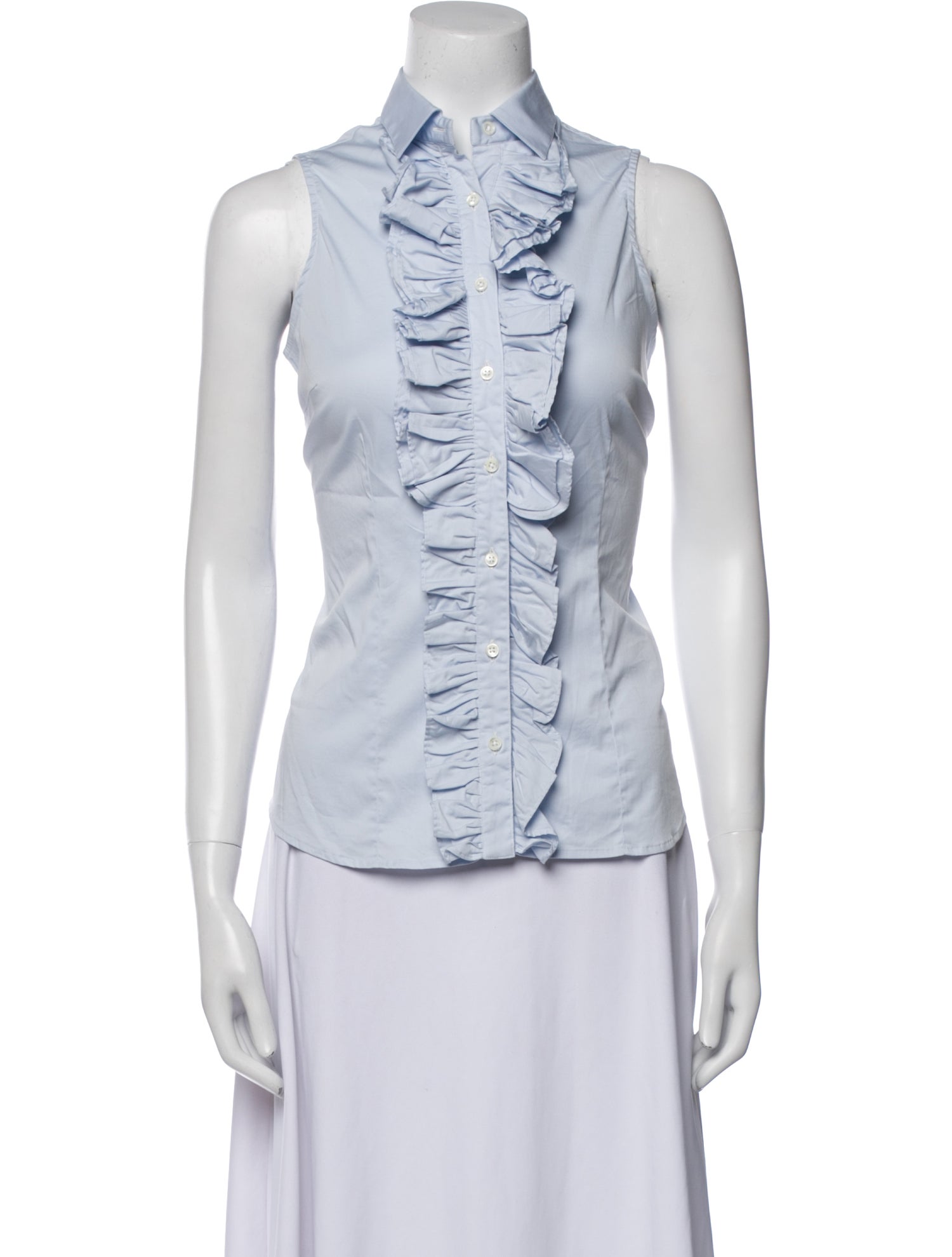 Hadleigh's Sleeveless Button-Up Top