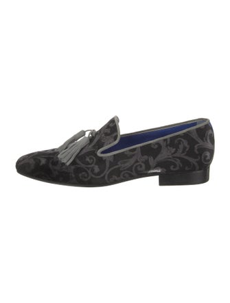 Hadleigh's Velvet Printed Monk Straps