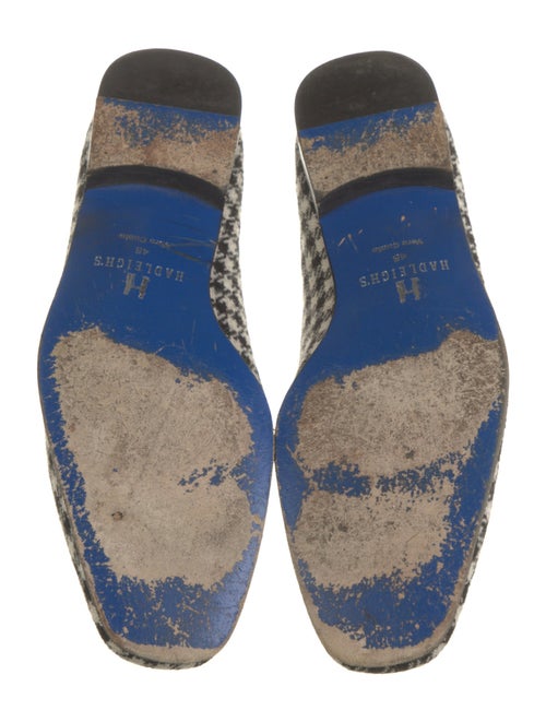 Hadleigh's Tweed Houndstooth Print Loafers