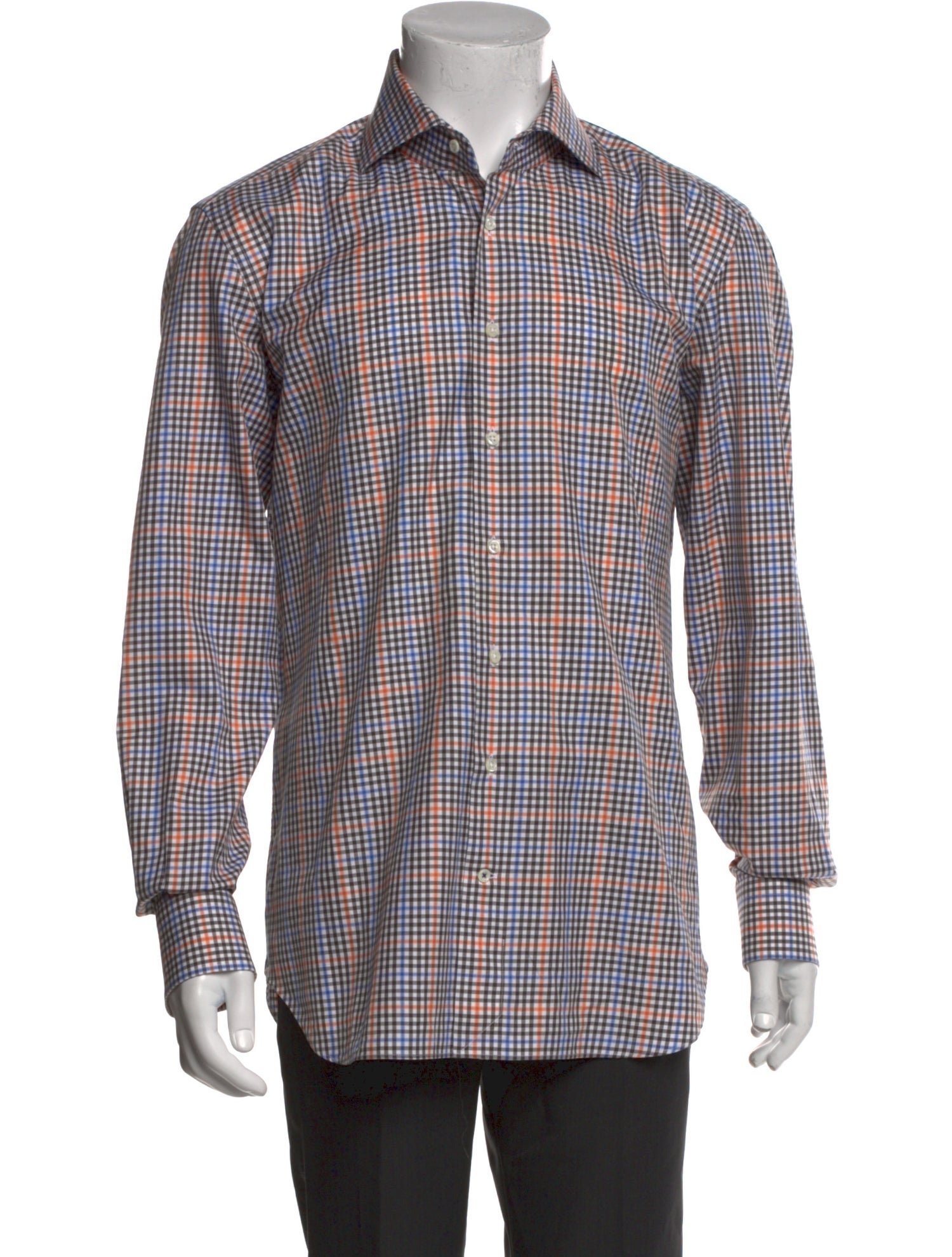 Hadleigh's Plaid Print Long Sleeve Dress Shirt