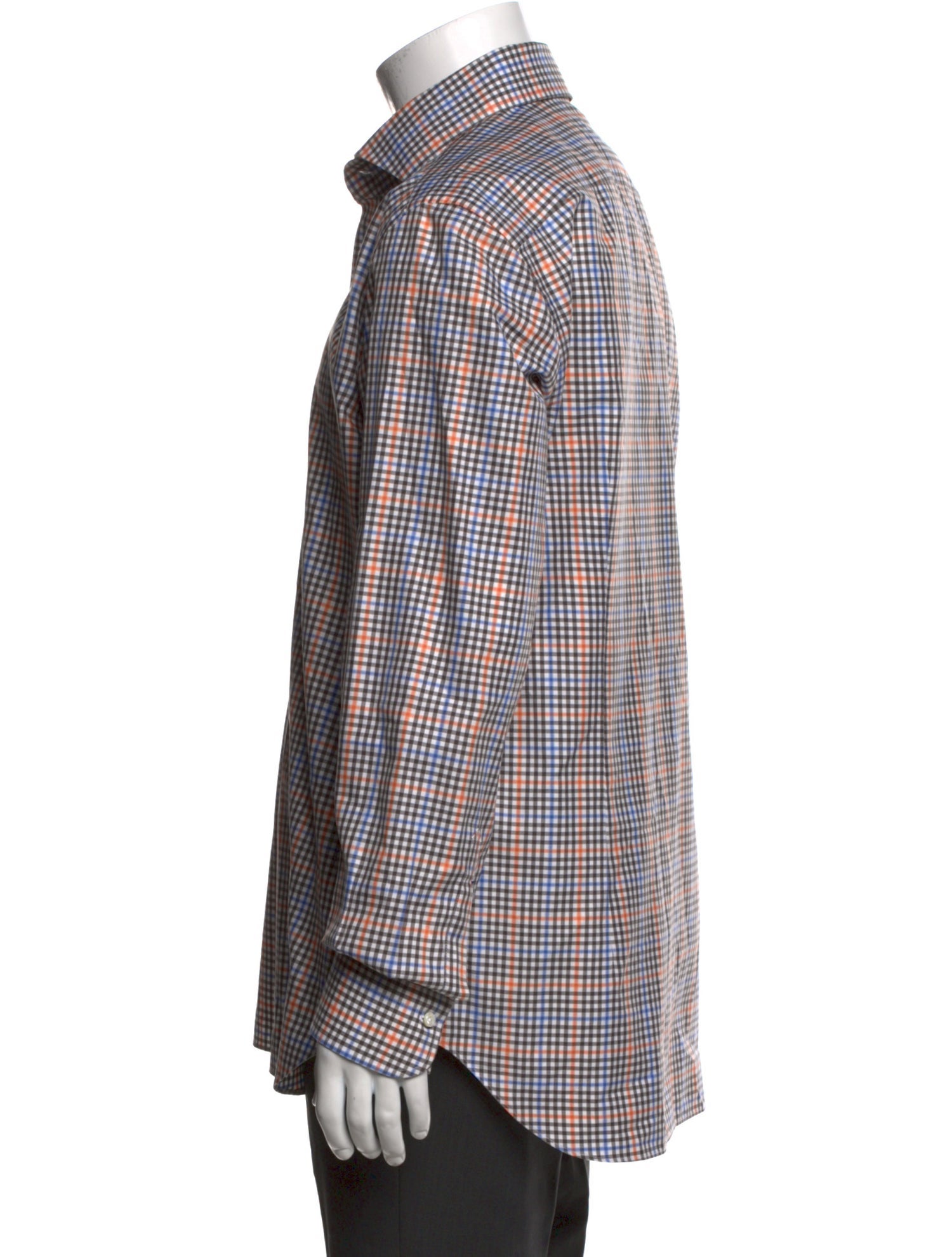 Hadleigh's Plaid Print Long Sleeve Dress Shirt