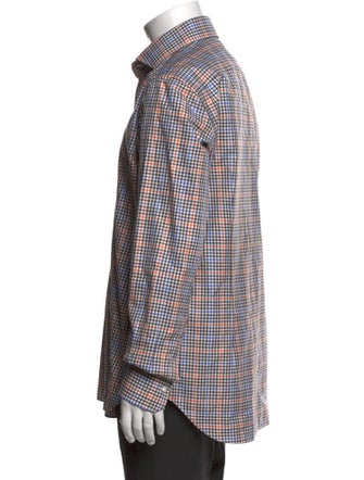 Hadleigh's Plaid Print Long Sleeve Dress Shirt