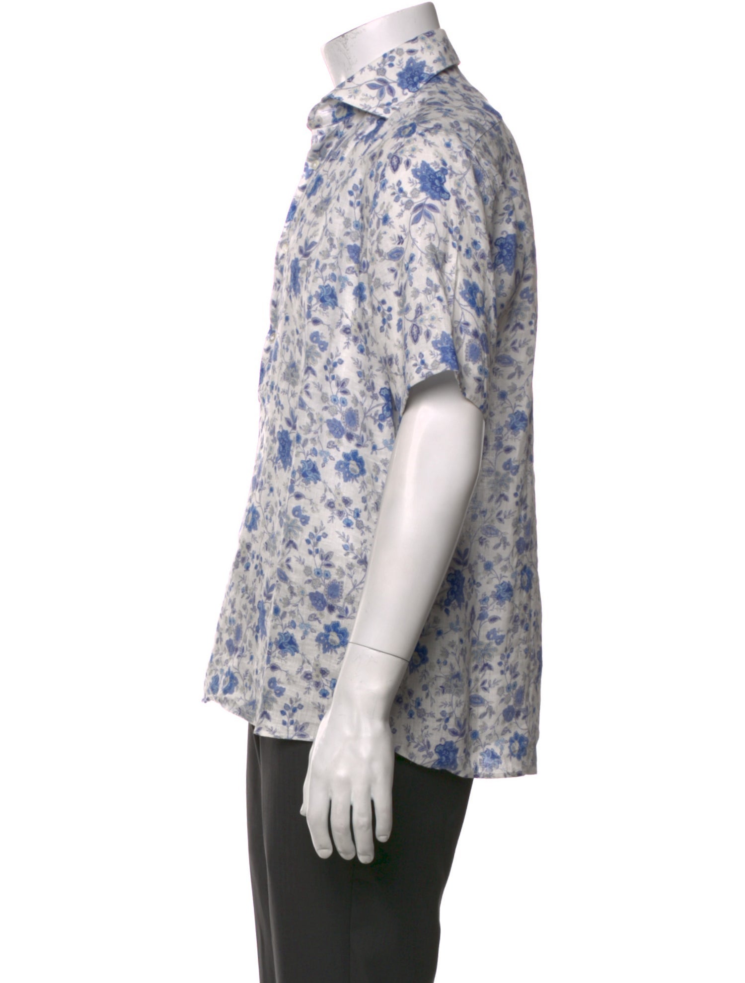 Hadleigh's Linen Floral Print Shirt