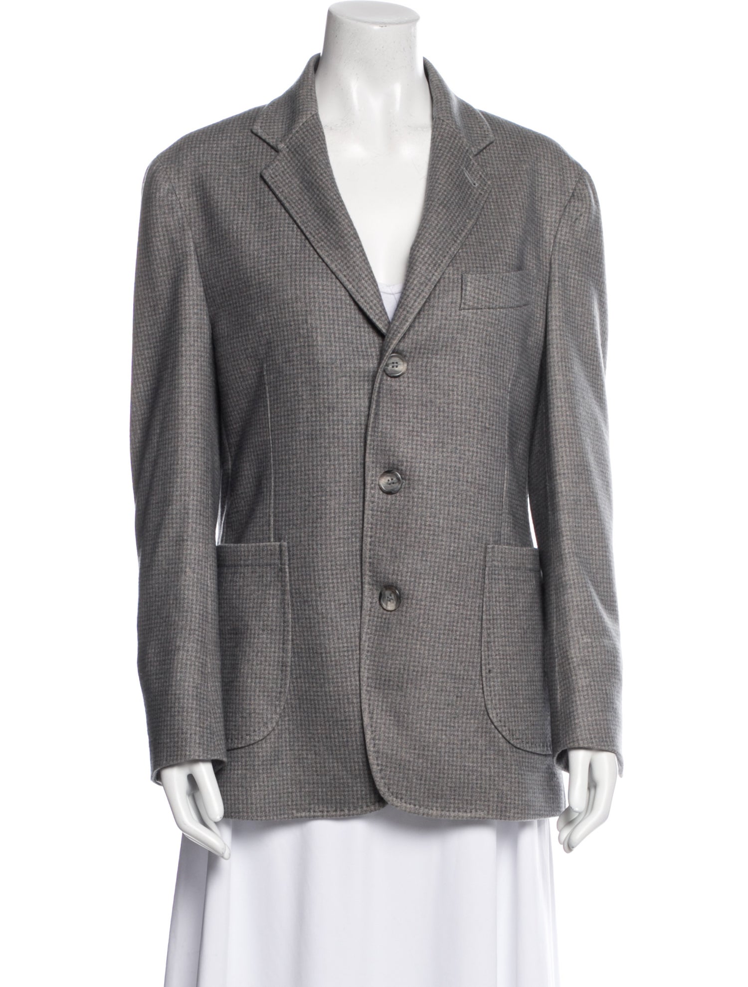 Hadleigh's Cashmere Houndstooth Print Jacket