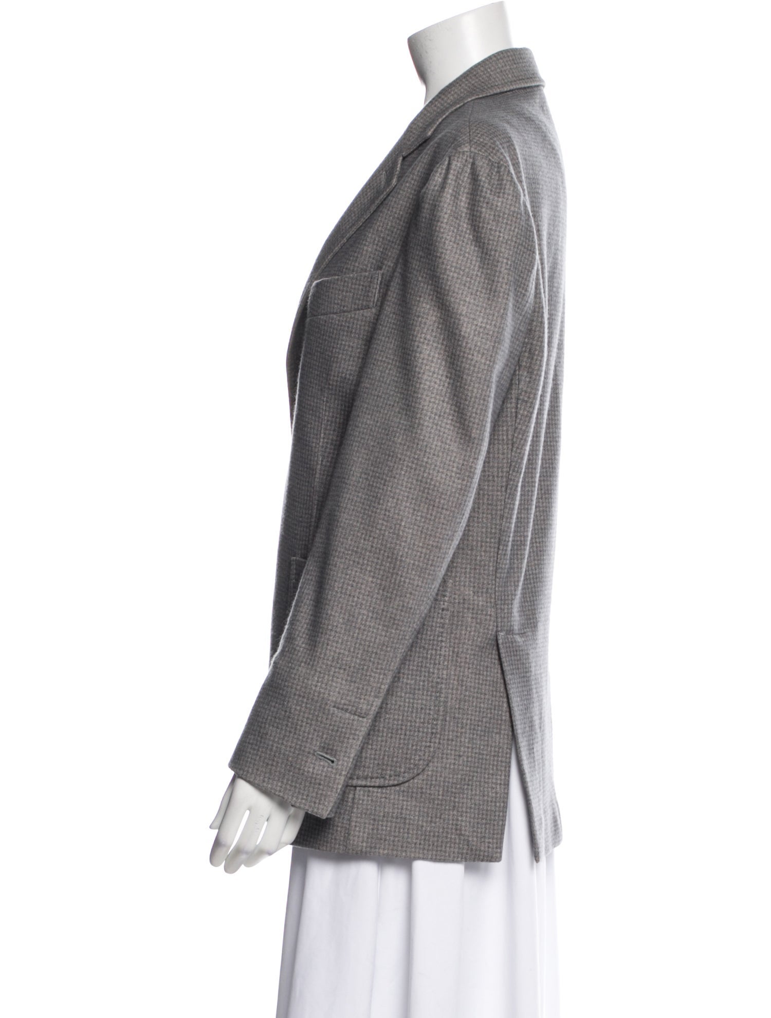 Hadleigh's Cashmere Houndstooth Print Jacket