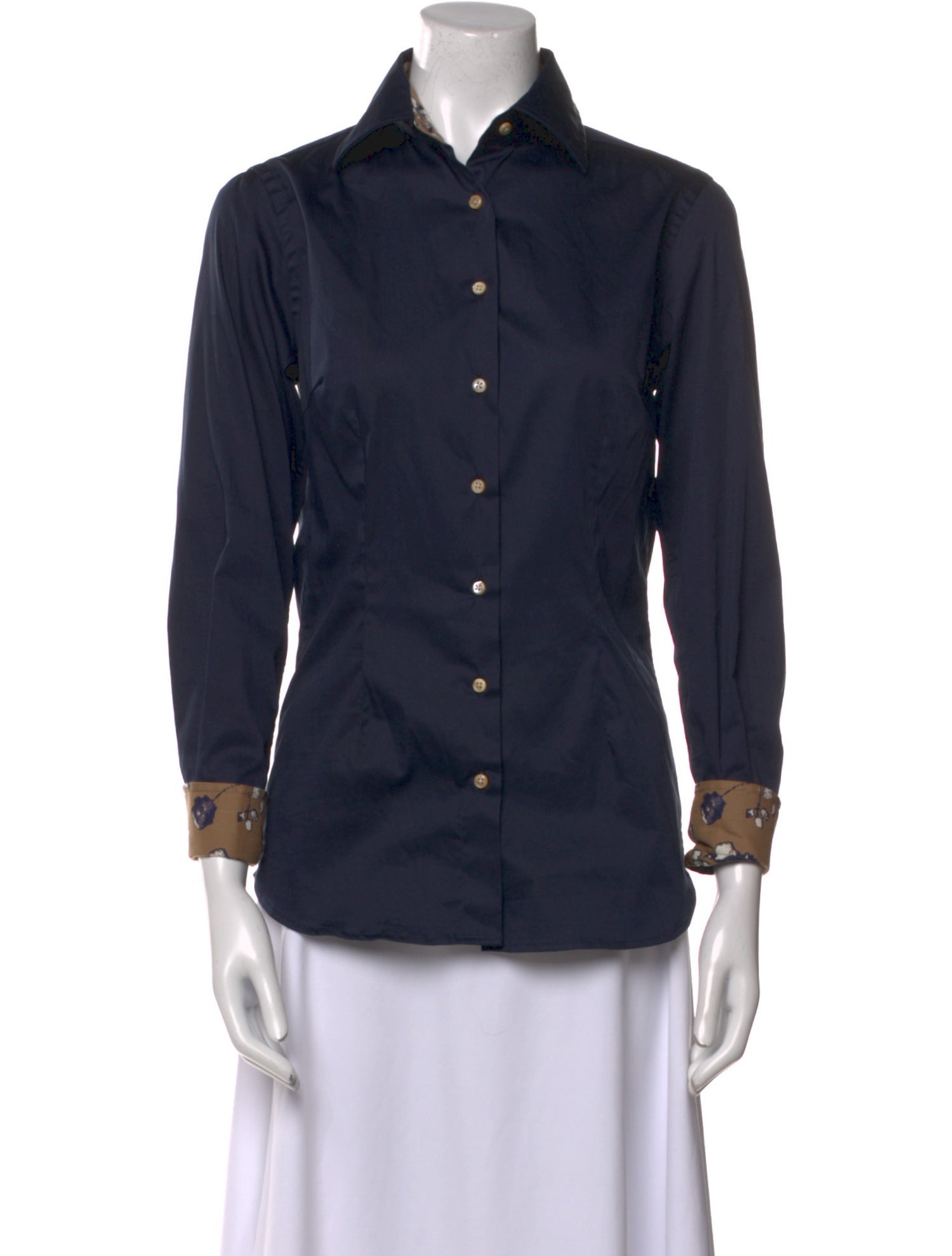 Hadleigh's Three-Quarter Sleeve Button-Up Top