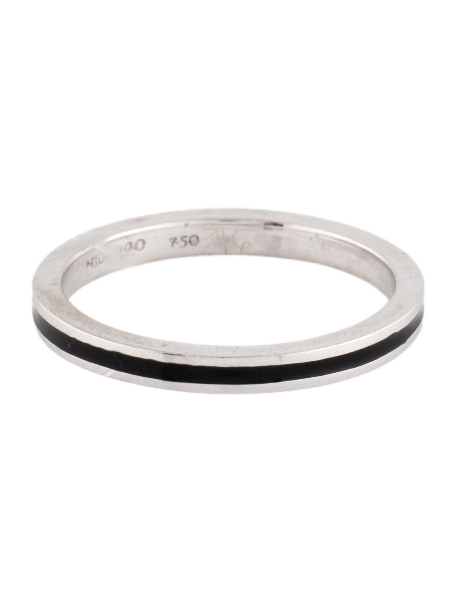 Hidalgo 18K Enamel Stackable Band