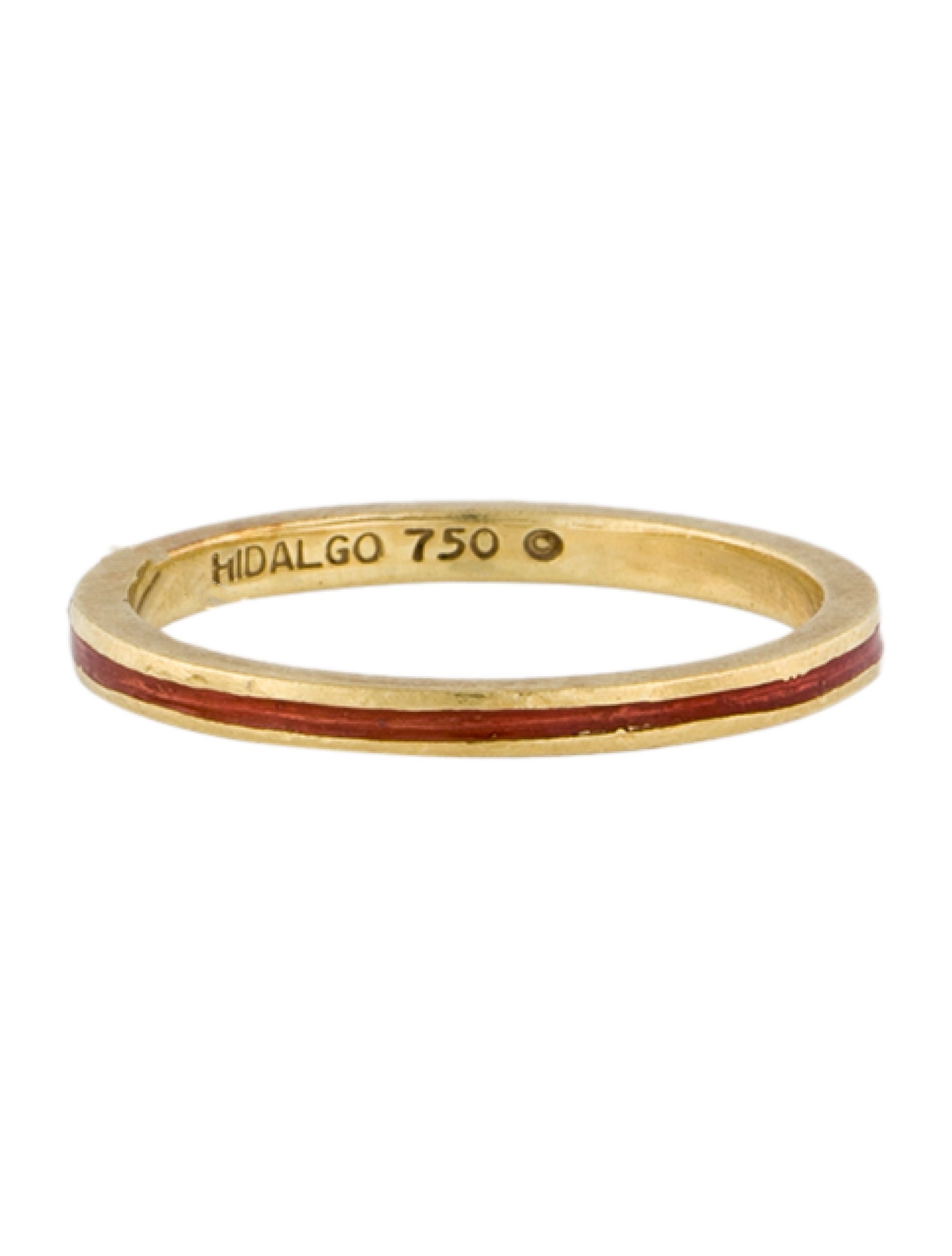 Hidalgo 18K Enamel Thin Band