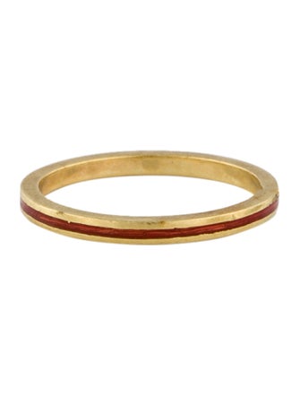 Hidalgo 18K Enamel Thin Band