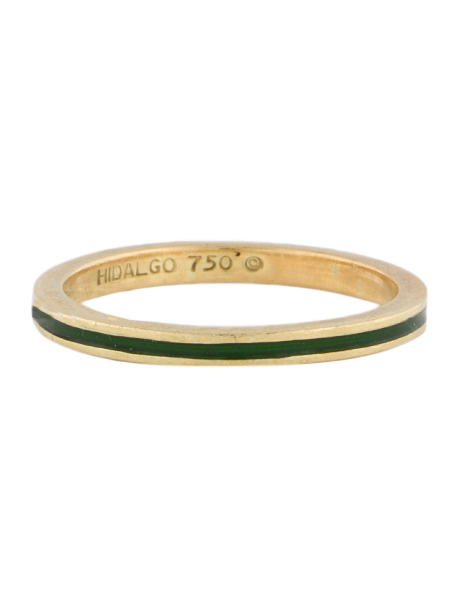 Hidalgo 18K Enamel Thin Band
