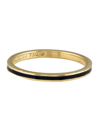 Hidalgo 18K Enamel Thin Band