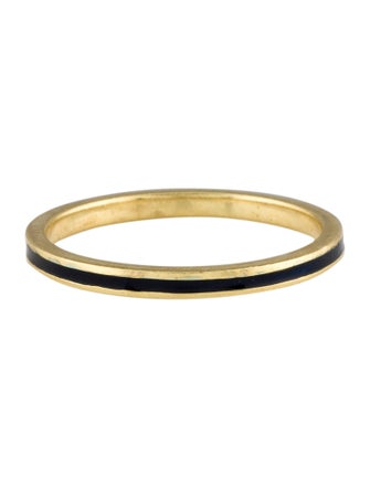 Hidalgo 18K Enamel Thin Band