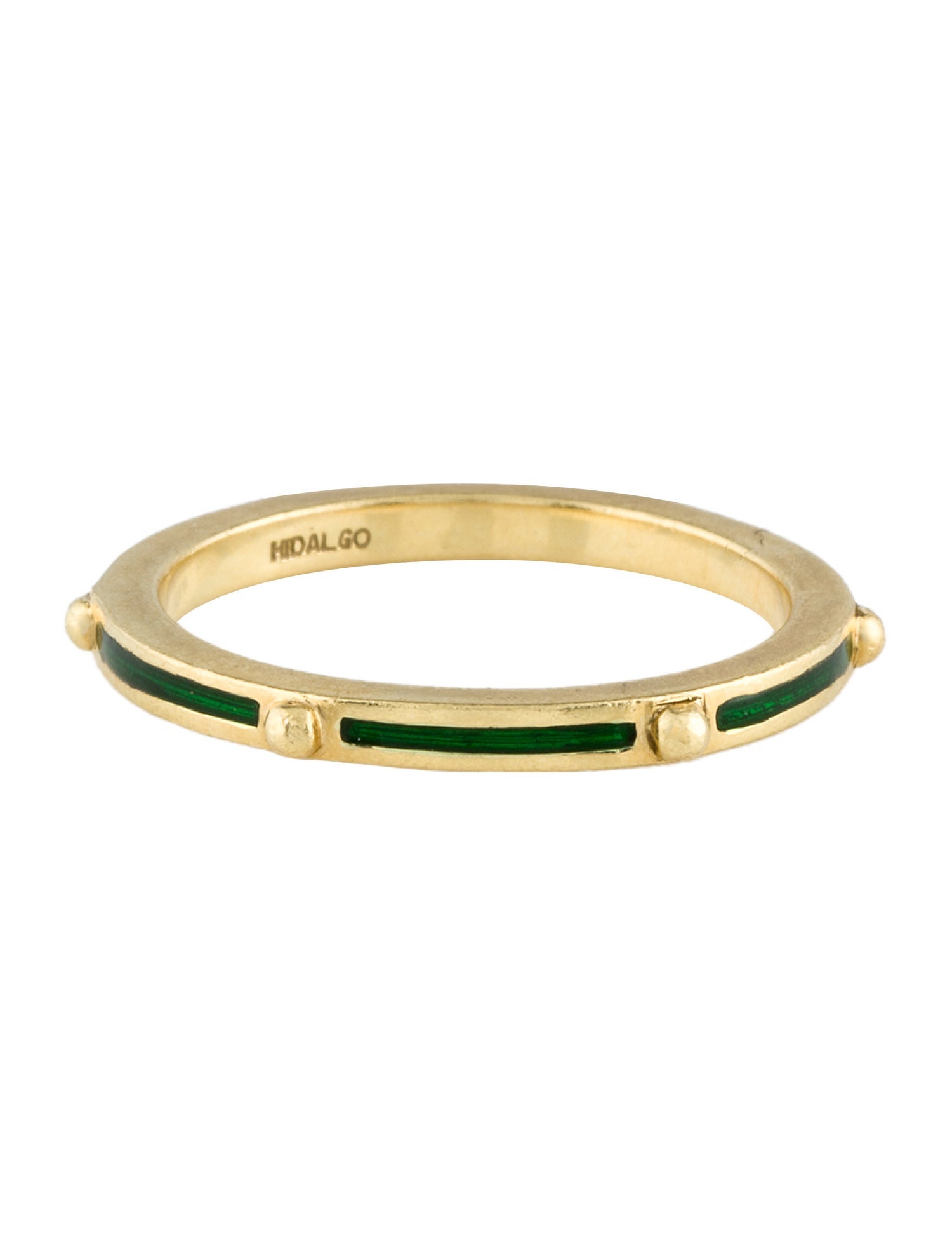 Hidalgo 18K Enamel Studded Band