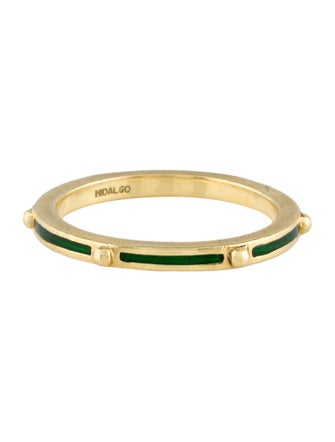 Hidalgo 18K Enamel Studded Band