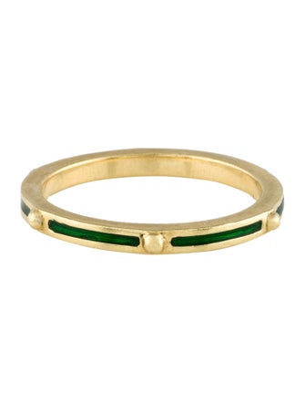 Hidalgo 18K Enamel Studded Band