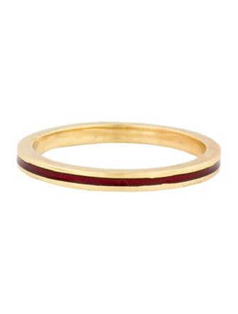 Hidalgo 18K Enamel Stacking Band Ring