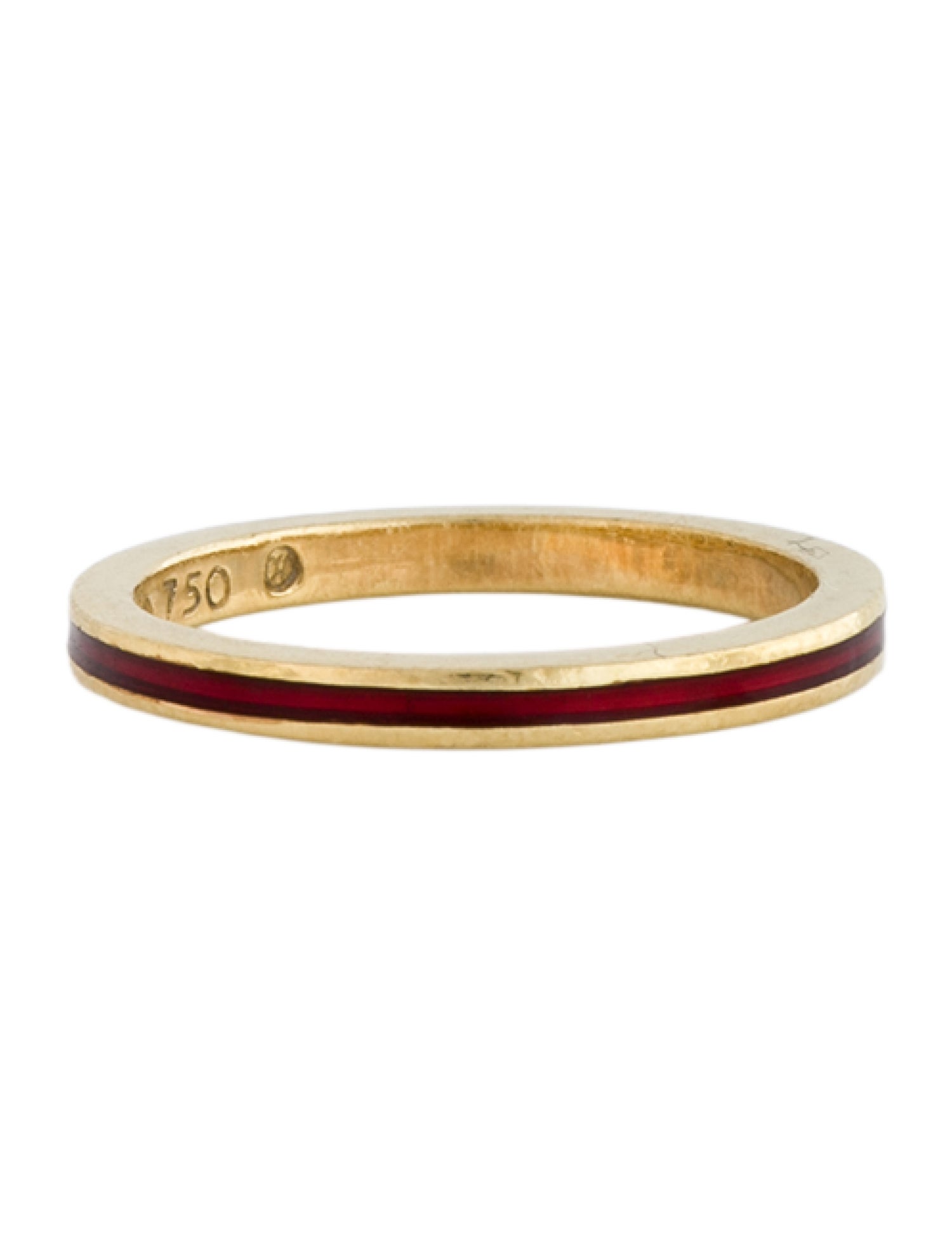 Hidalgo 18K Enamel Stacking Band Ring