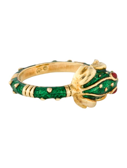 Hidalgo 18K Enamel Frog Cocktail Ring