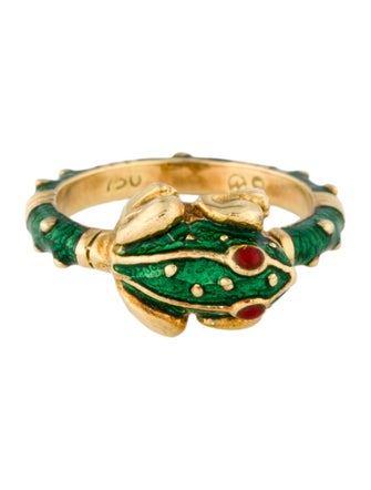Hidalgo 18K Enamel Frog Cocktail Ring