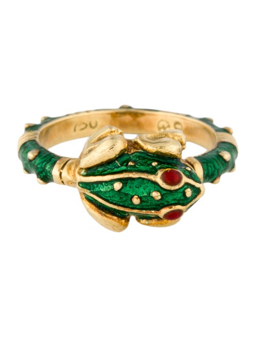 Hidalgo 18K Enamel Frog Cocktail Ring