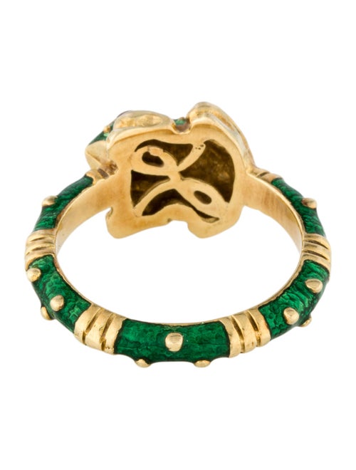 Hidalgo 18K Enamel Frog Cocktail Ring