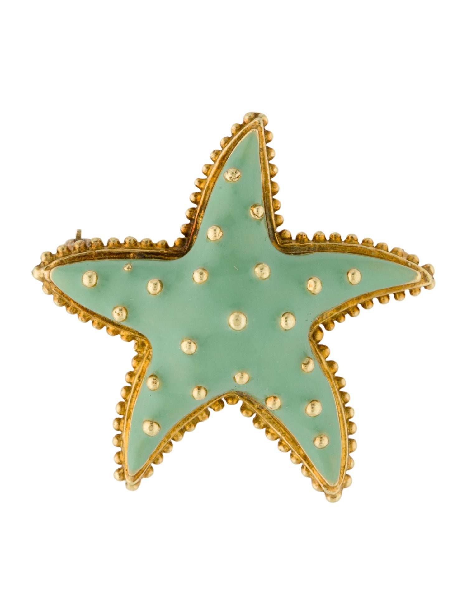 Hidalgo 18K Enamel Starfish Brooch