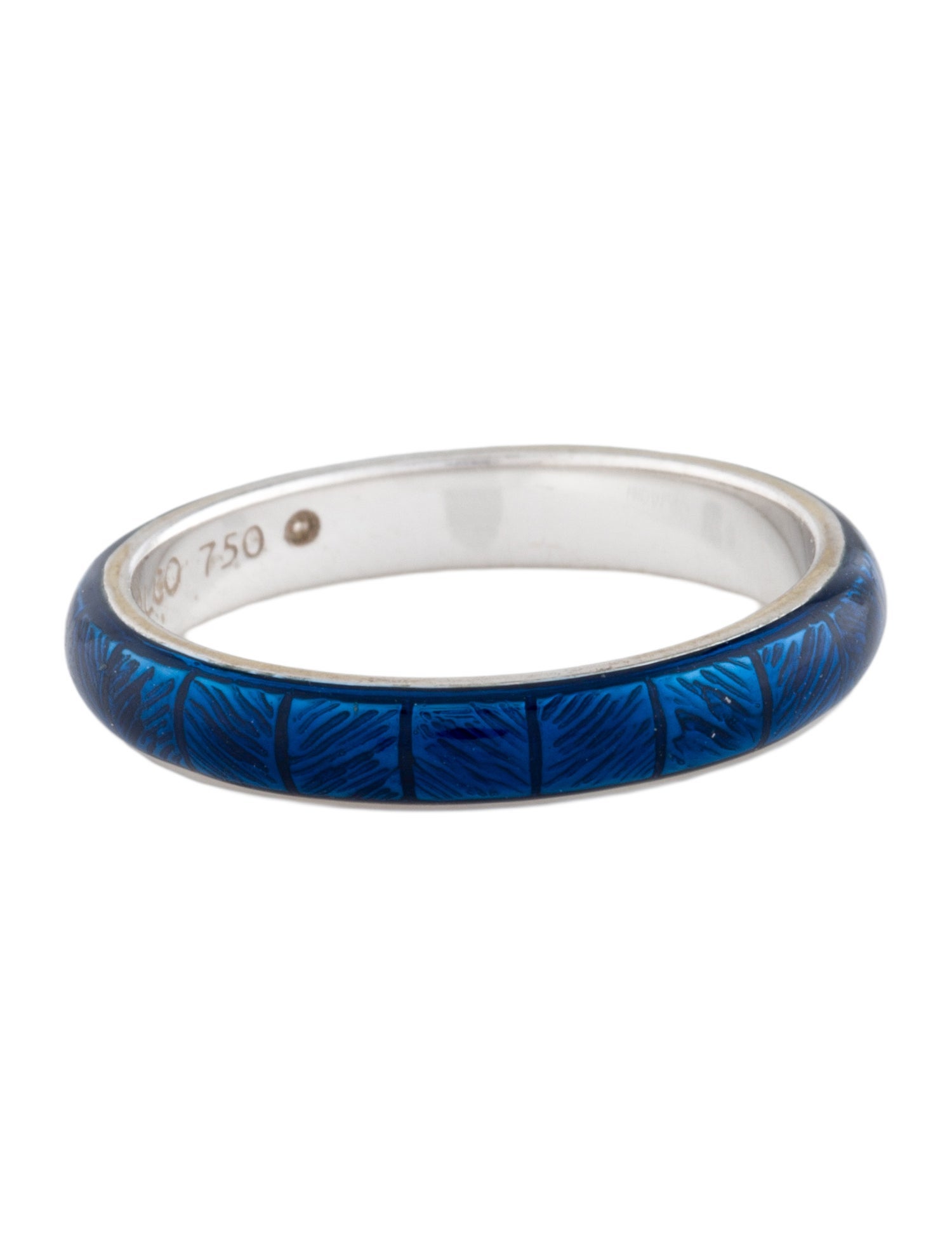 Hidalgo 18K Enamel Stacking Band
