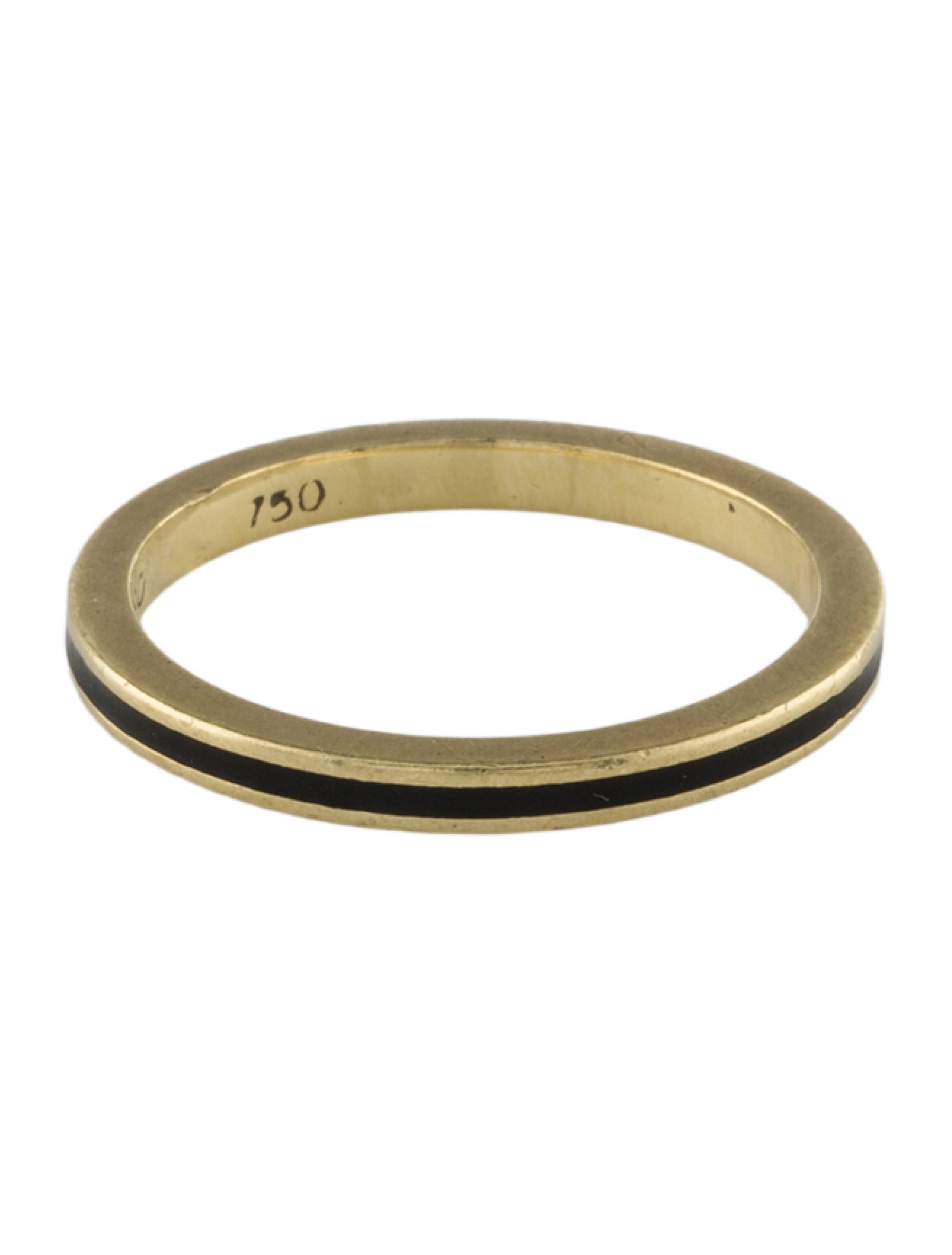 Hidalgo 18K Enamel Stacking Band