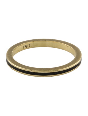Hidalgo 18K Enamel Stacking Band