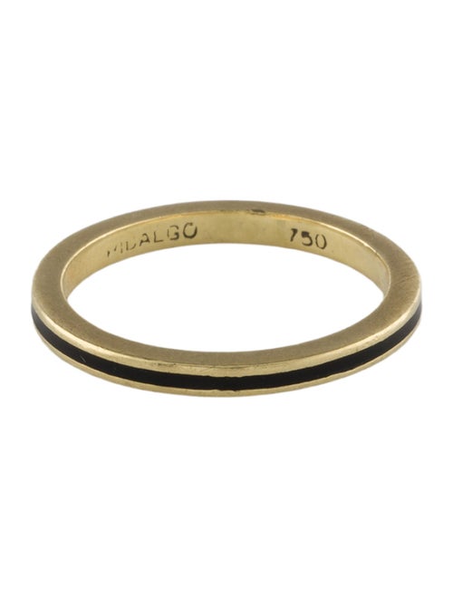 Hidalgo 18K Enamel Stacking Band