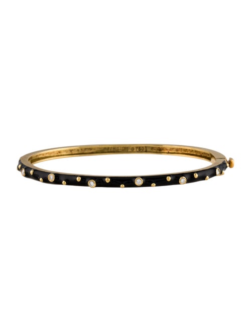 Hidalgo 18K Enamel & Diamond Hinged Bangle