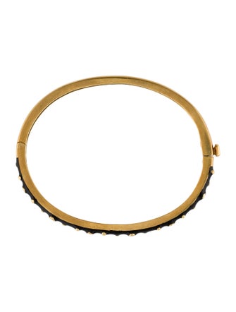 Hidalgo 18K Enamel & Diamond Hinged Bangle