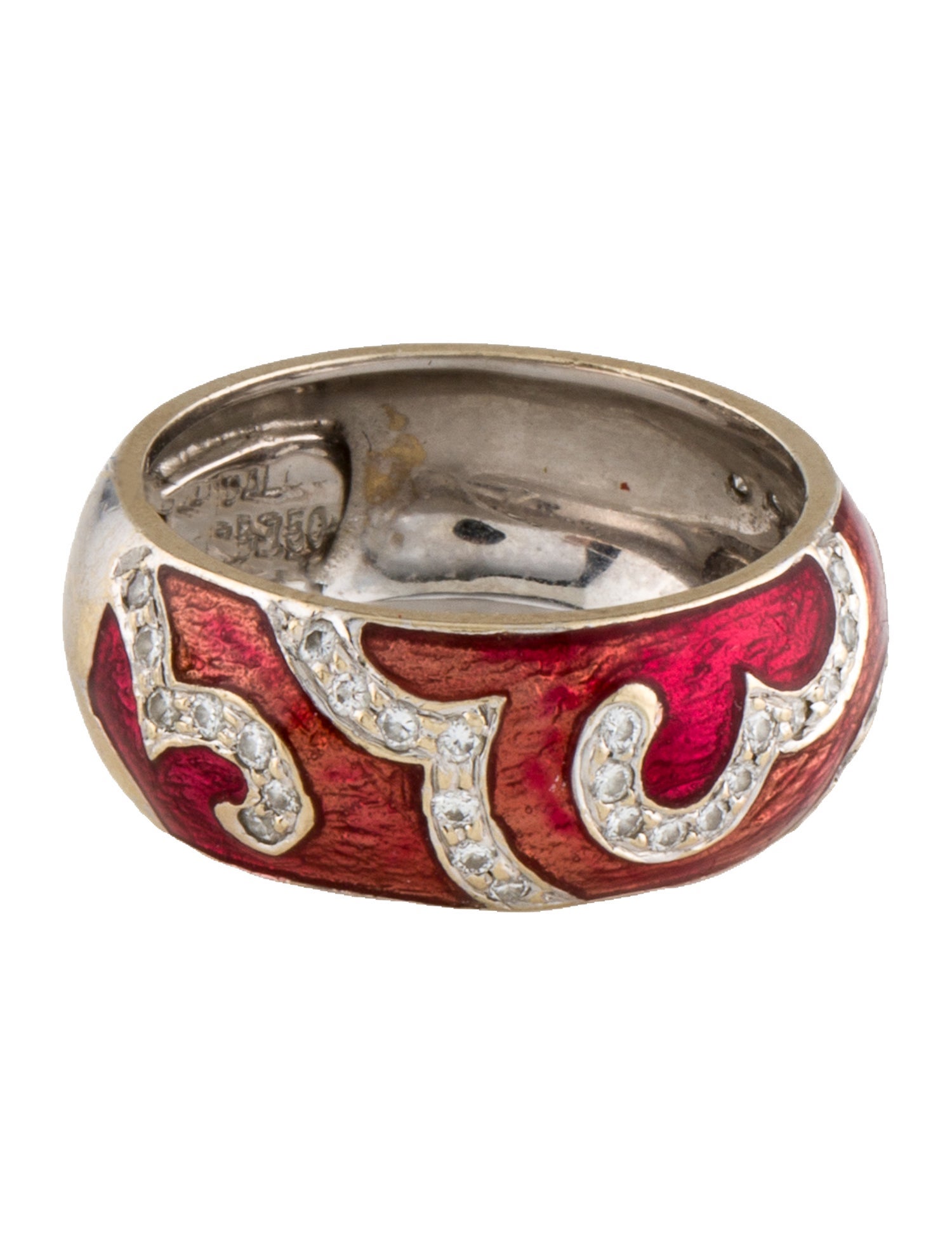 Hidalgo 18K Enamel & Diamond Band
