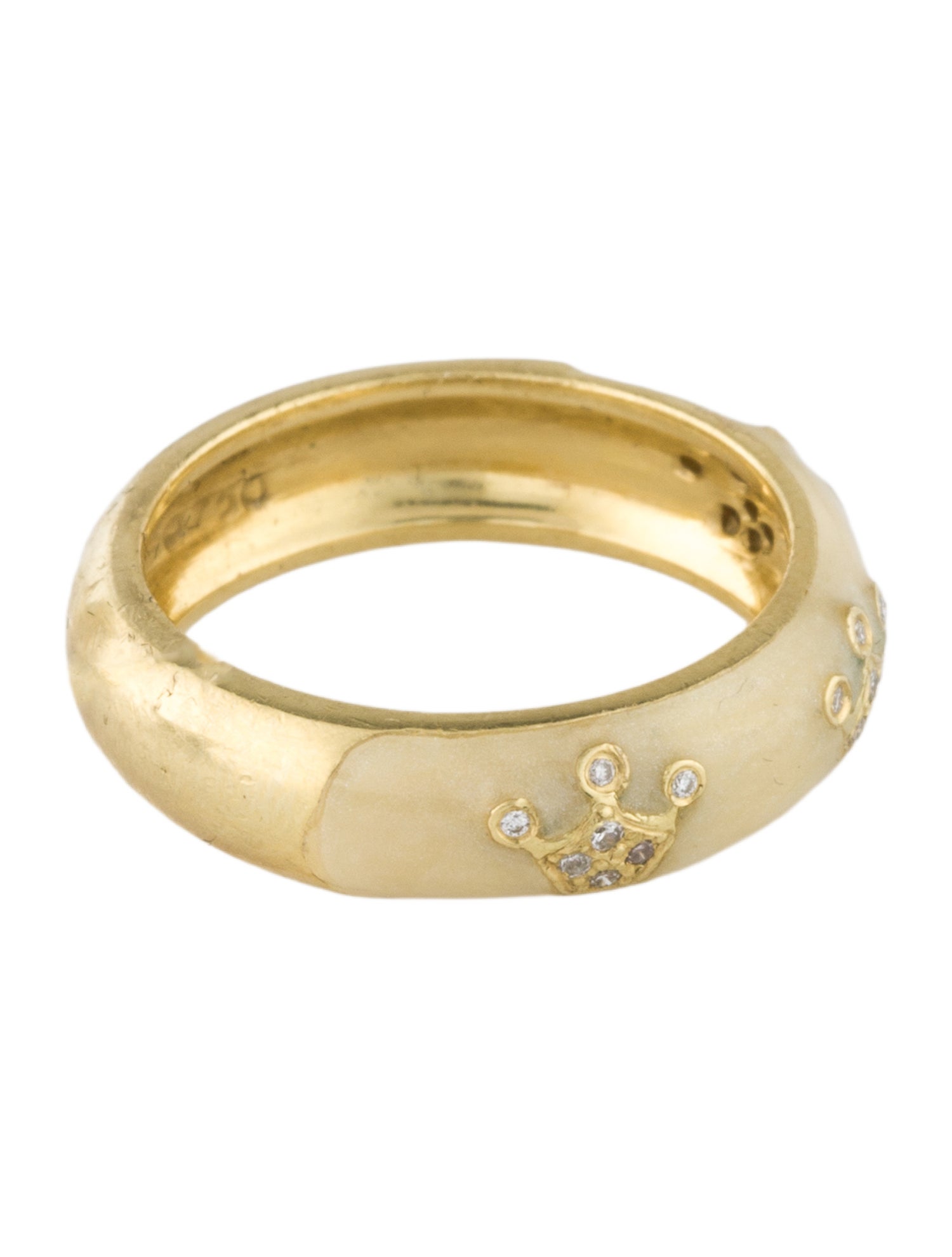 Hidalgo 18K Diamond & Enamel Crown Band