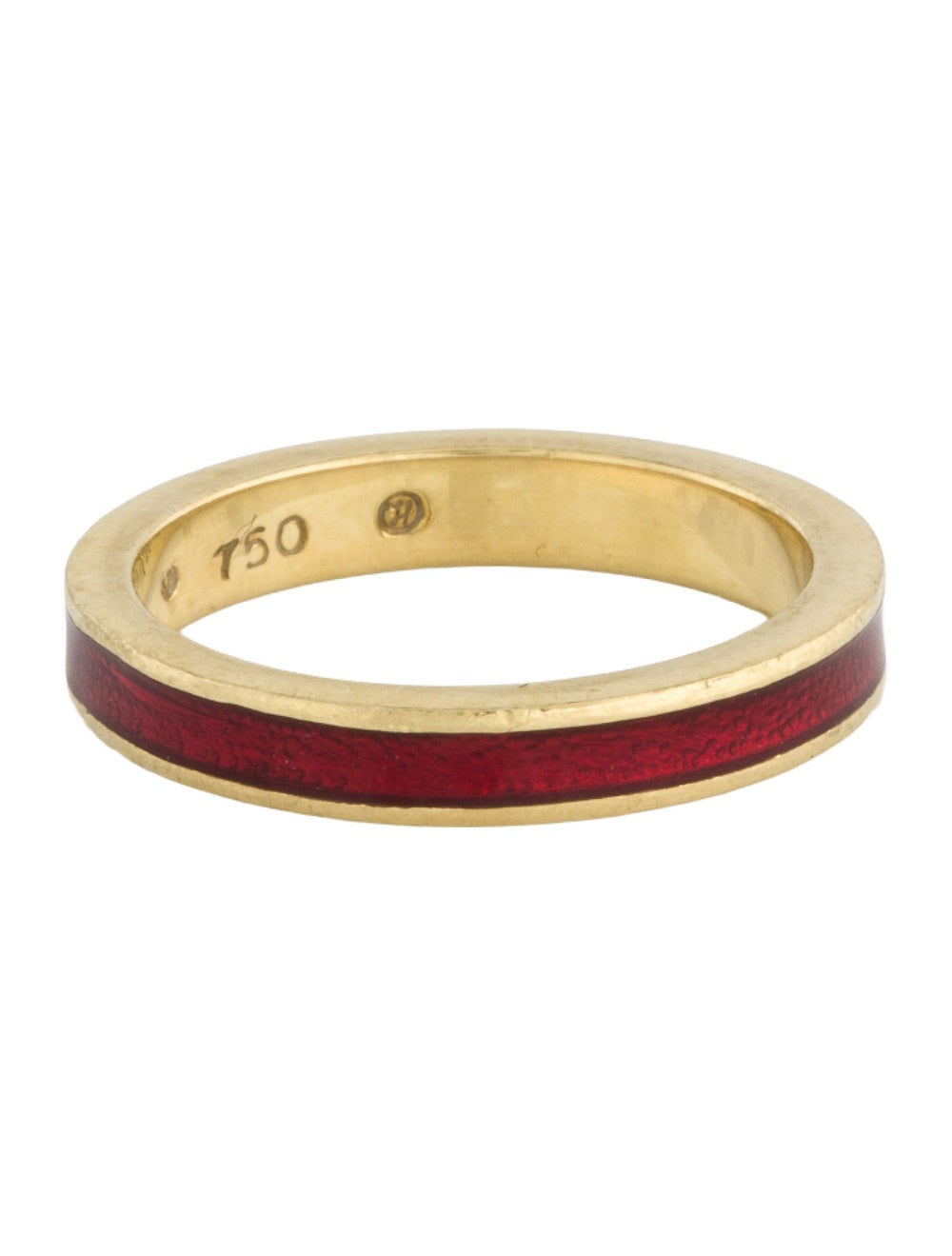 Hidalgo 18K Enamel Stackable Ring - image 1