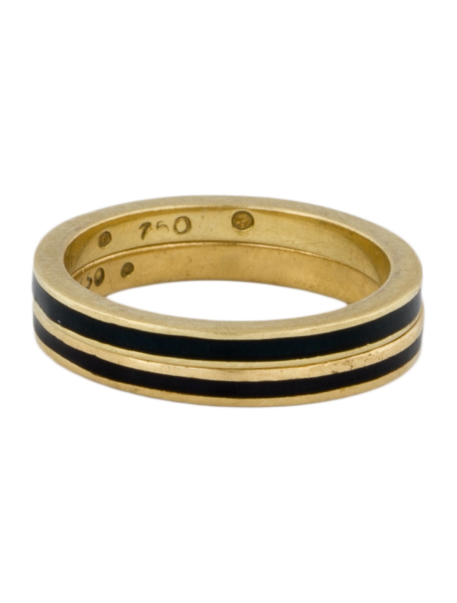 Hidalgo 18K Enamel Band Rings