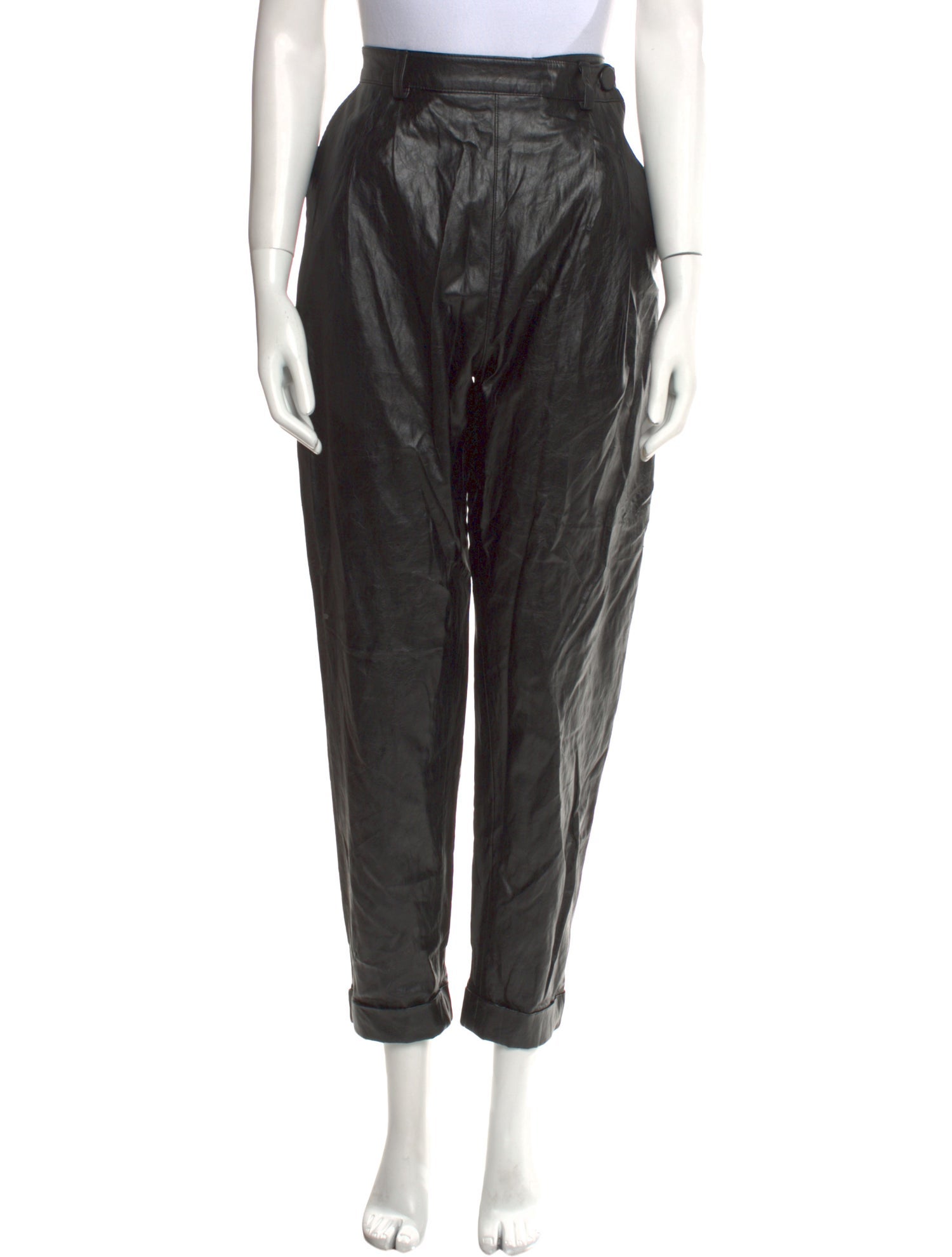 Hiraeth Faux Leather Straight Leg Pants