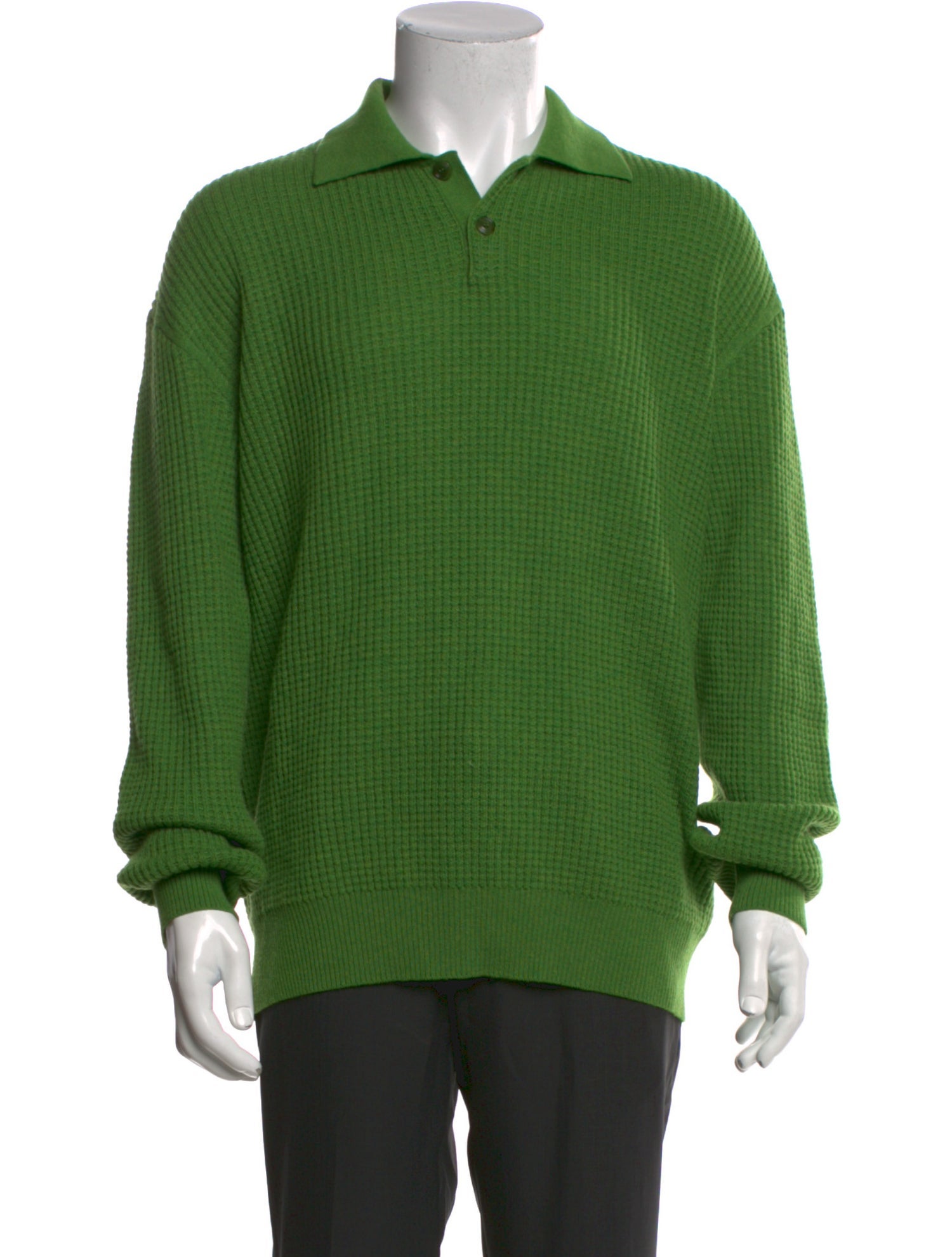 Zegna x The Elder Statesman Cashmere Mock Neck Polo Sweater