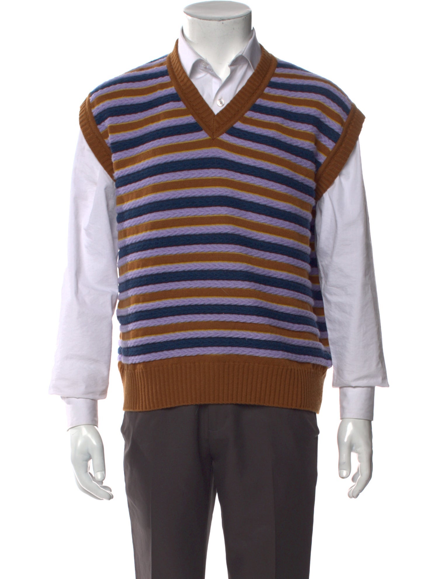 Zegna x The Elder Statesman Cashmere Striped Sweater Vest