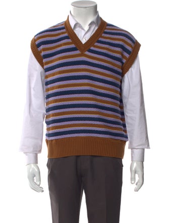 Zegna x The Elder Statesman Cashmere Striped Sweater Vest