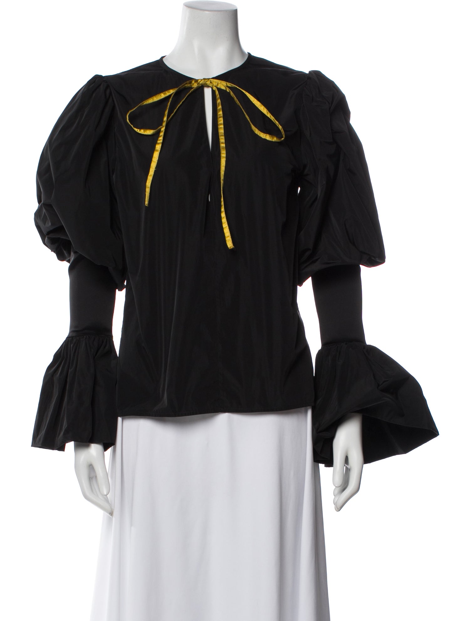 V:PM Atelier Tie Neck Long Sleeve Blouse